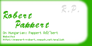 robert pappert business card